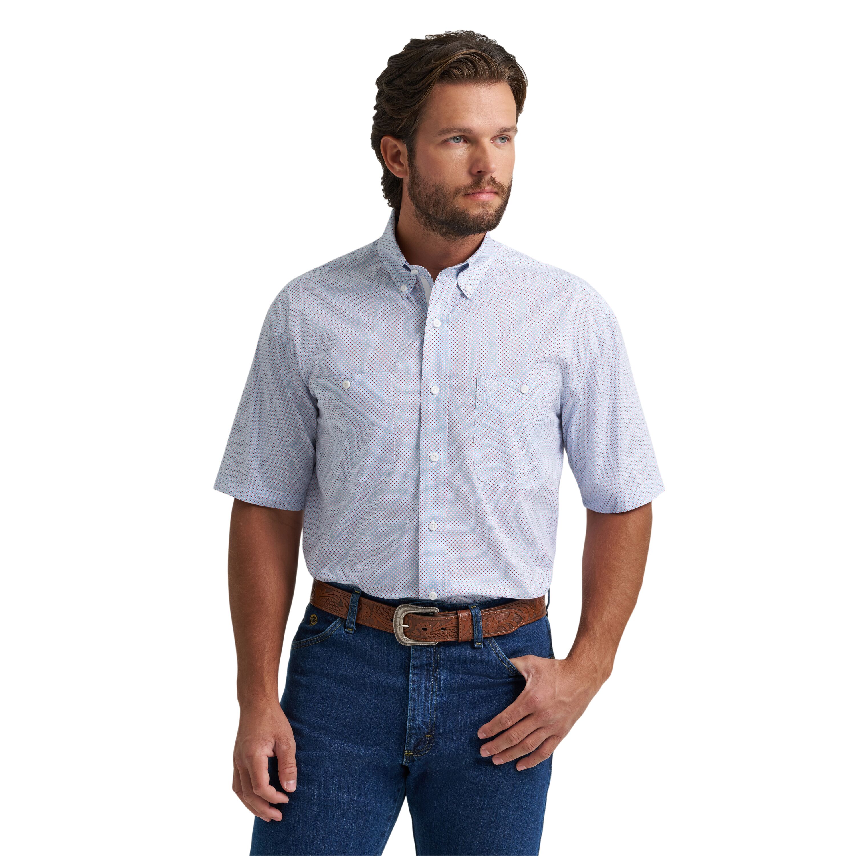 Men's George Strait Short Sleeve Two Pocket Button Down Shirt