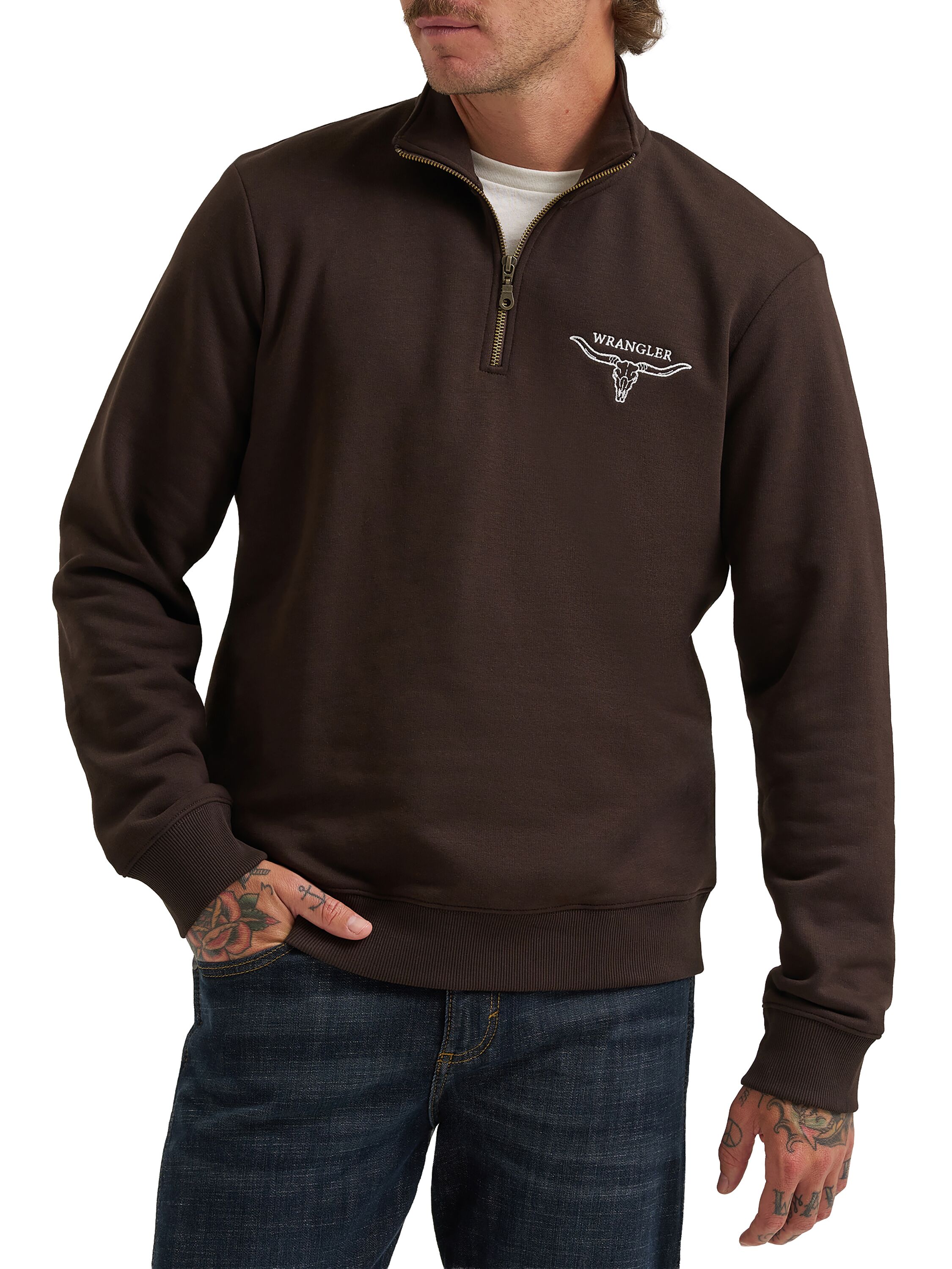 Men's Longhorn Quarter-Zip Fleece Pullover