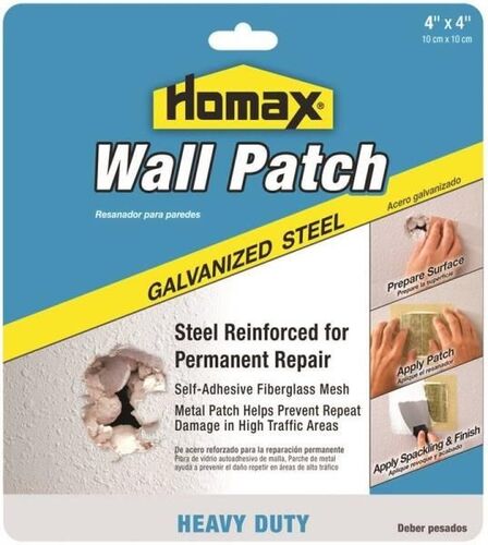 4 X 4" Steel, Reinforced Fiberglass Mesh Heavy Duty Wall Patch