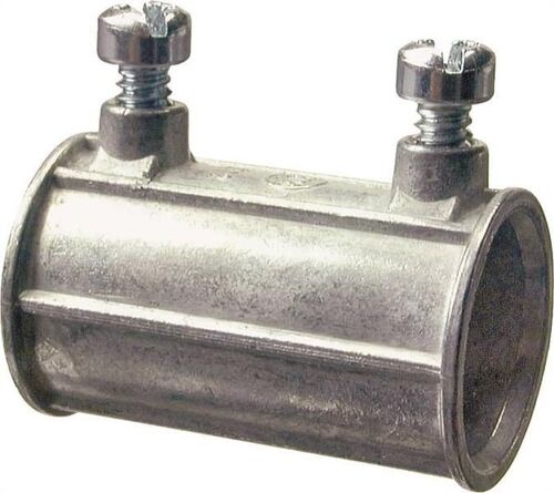 3/4" EMT, Die Cast Zinc,Concrete Tight Set Screw Coupling, Bag Of 5