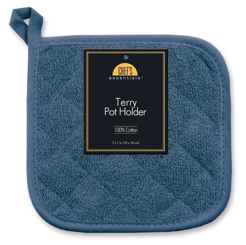 Smoke Blue Terry Pot Holder