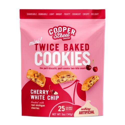 Mini Twice Baked Cherry White Chip Cookies - 5 oz