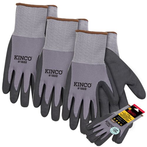 Men's Nylon Knit Shell & Micro-Foam Nitrile Palm Gloves 3-Pack