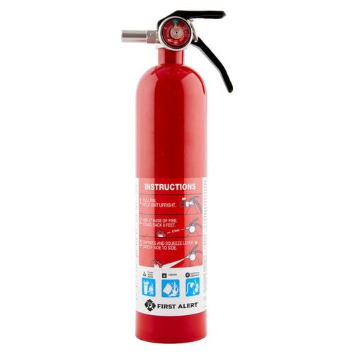 Rechargeable Garage Fire Extinguisher UL Rated 10-B:C (Red)