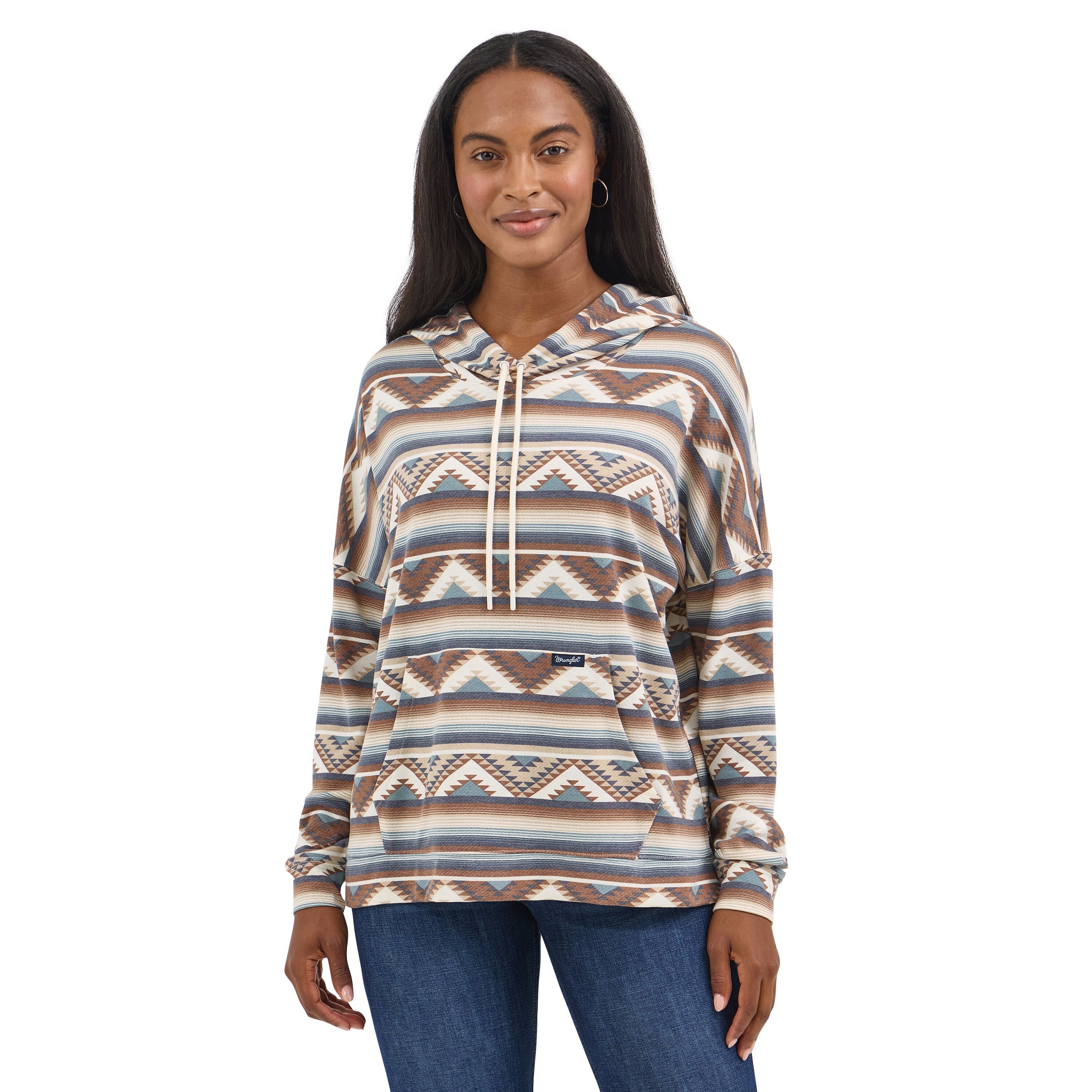 Women's Wrangler Geometric Relaxed Pullover Hoodie