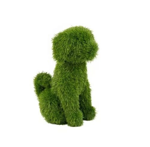 Green Artificial Turf Sitting Dog Topiary
