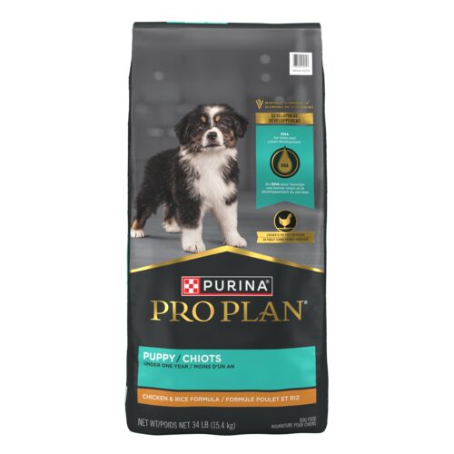 High Protein Puppy Chicken and Rice Formula Dry Dog Food - 34 Lb