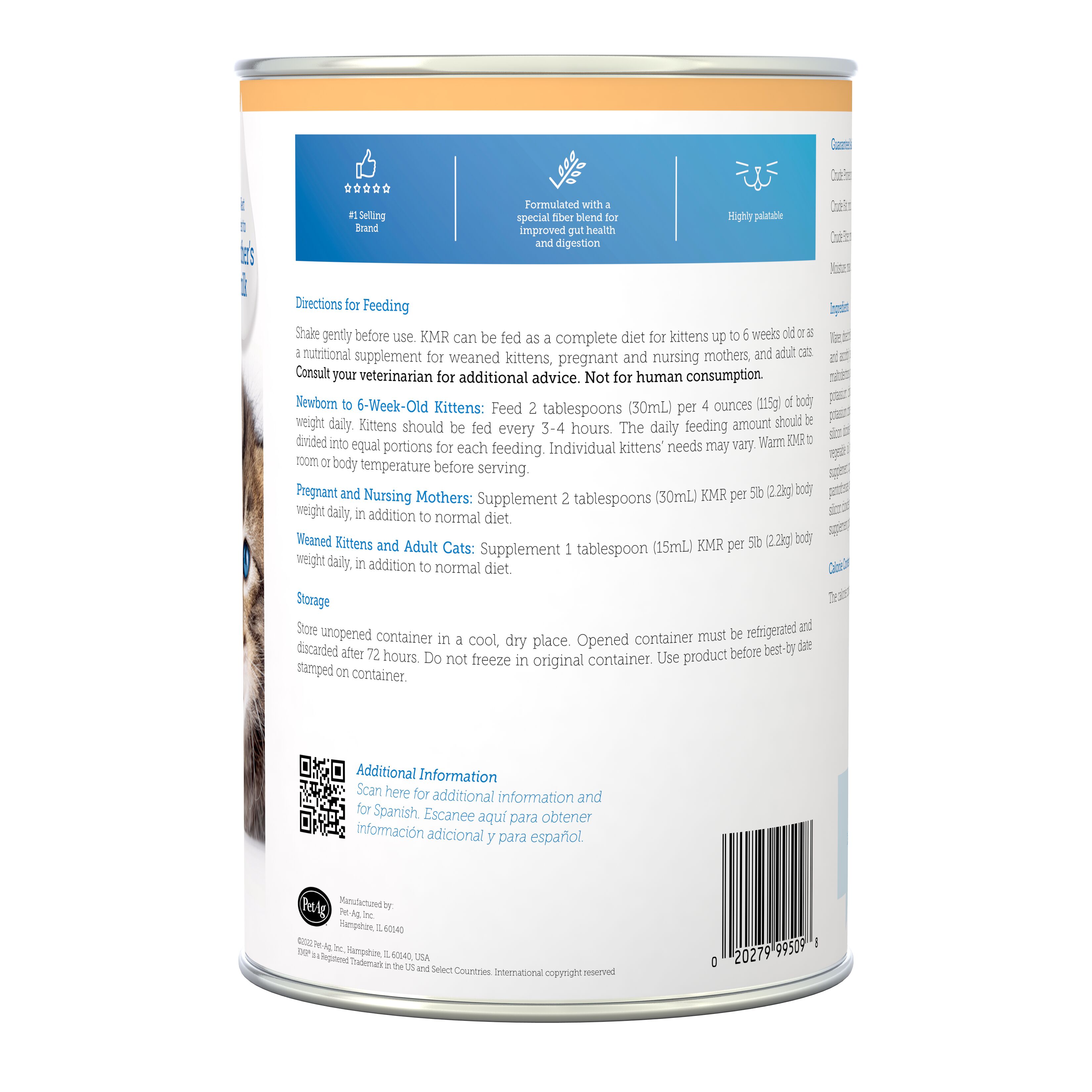 PetAg KMR Liquid Kitten Milk Replacer - 11 oz
