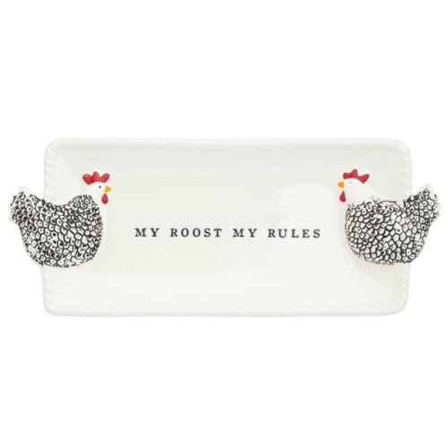 Rooster Stoneware Everything Plate