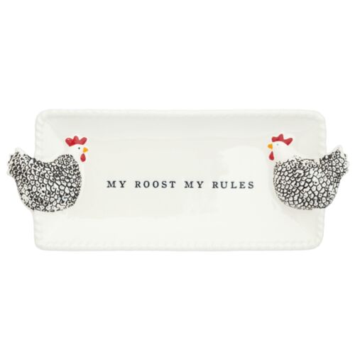 Rooster Stoneware Everything Plate