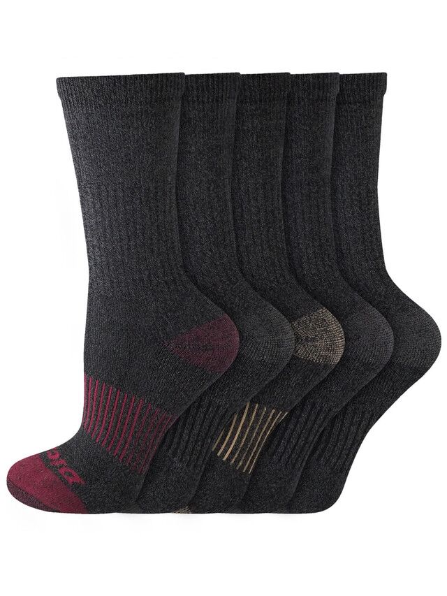 Women's 5-Pack Thermal Cotton Blend Marl Crew Socks