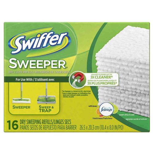 Sweeper Dry Sweeping Refill Cloths - 16 Count