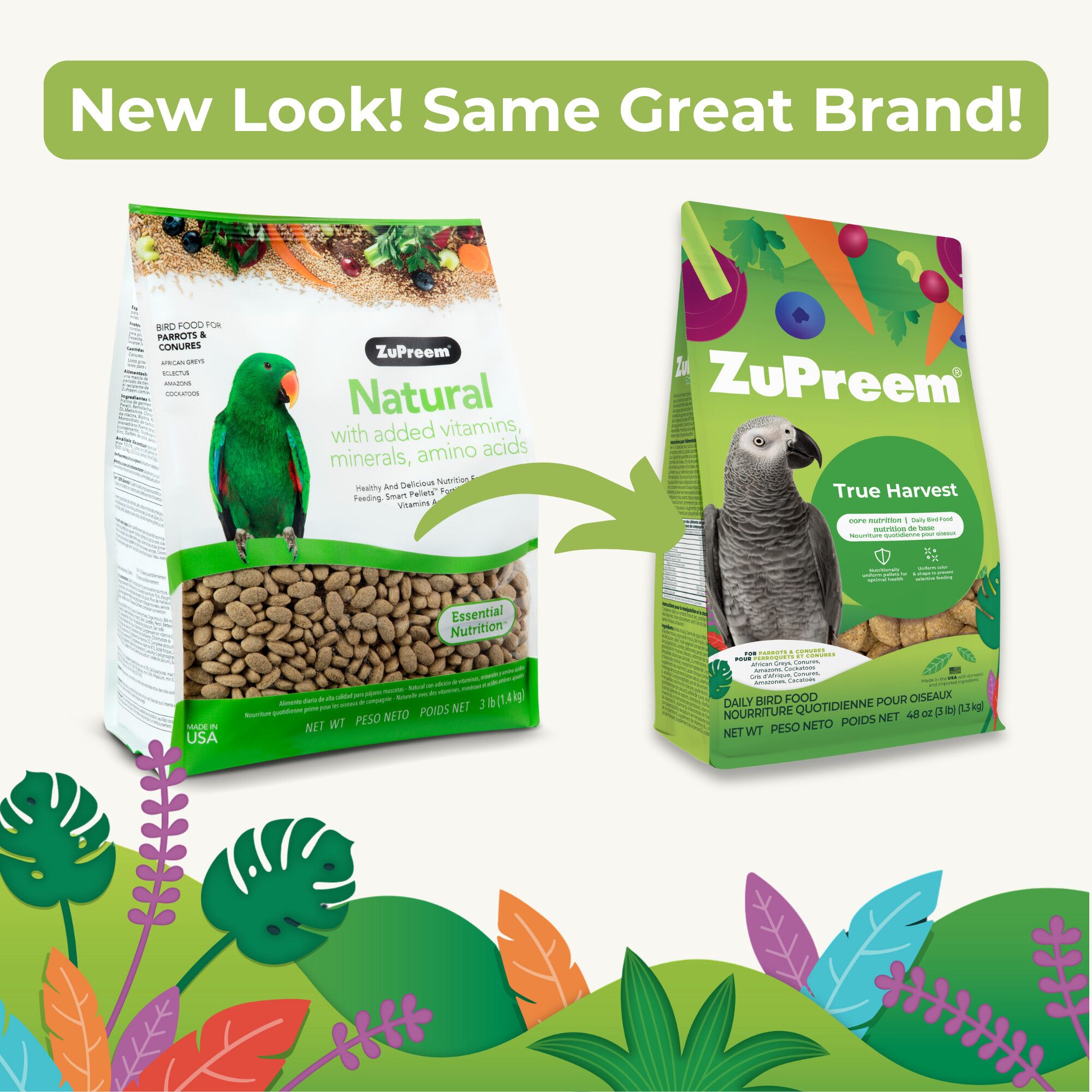 True Harvest Core Nutrition Daily Bird Food for Parrots & Conures