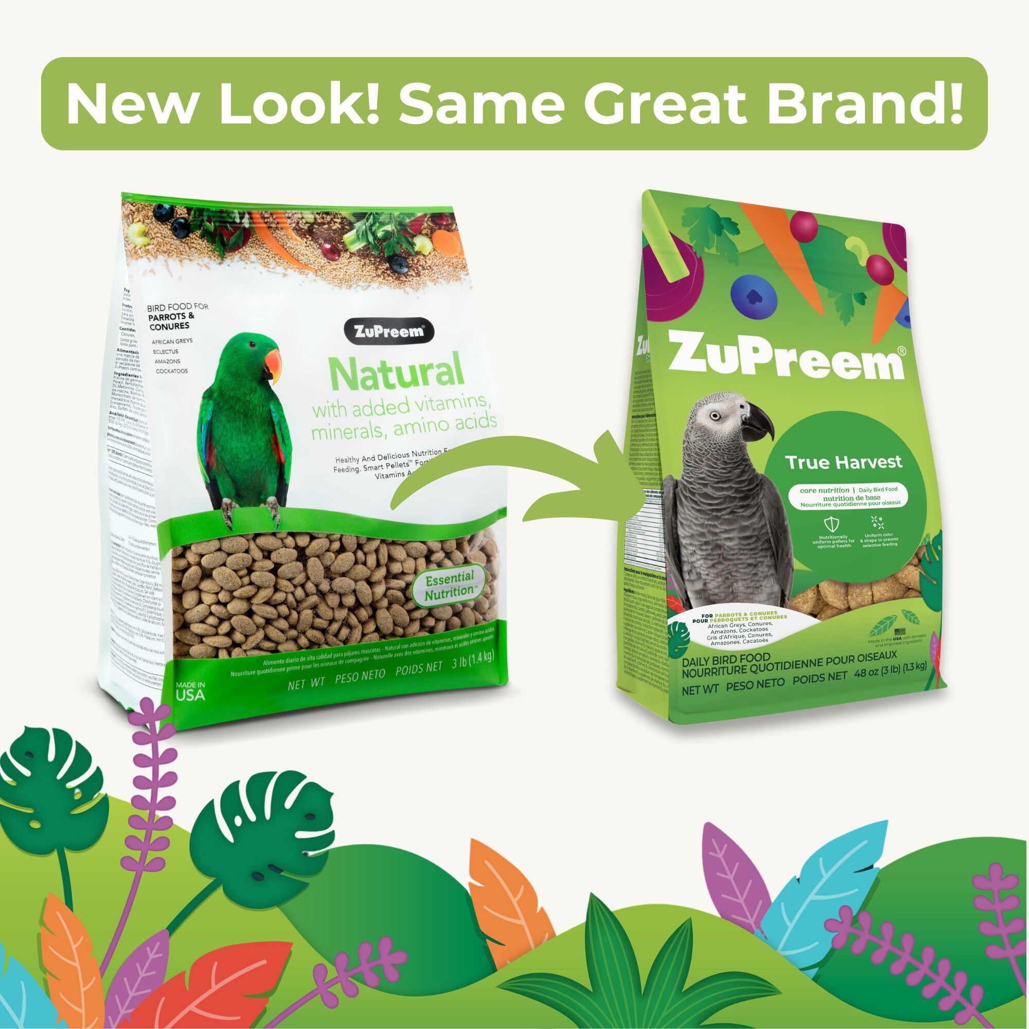 True Harvest Core Nutrition Daily Bird Food for Parrots & Conures