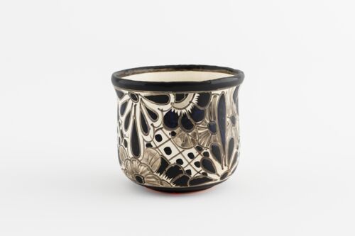 Talavera 5" Italian Planter in Sandy/Black