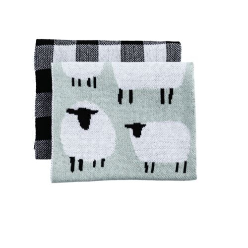 Farmstead Sheep Knit Towel Set