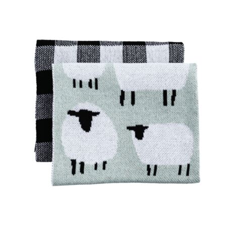 Farmstead Sheep Knit Towel Set