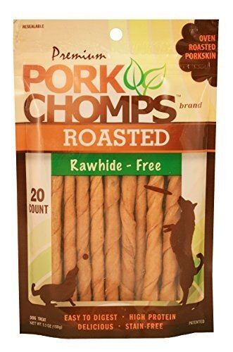 Pork Chomps Mini Roasted Twistz Treat - 20 ct