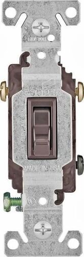 15 A, 120 VAC, 3 Pole Framed Grounding Brown Toggle Switch