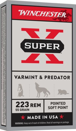 Super-X Varmint & Predator .223 Remington 55 Grain Pointed Soft Point Ammunition - 20 Rounds