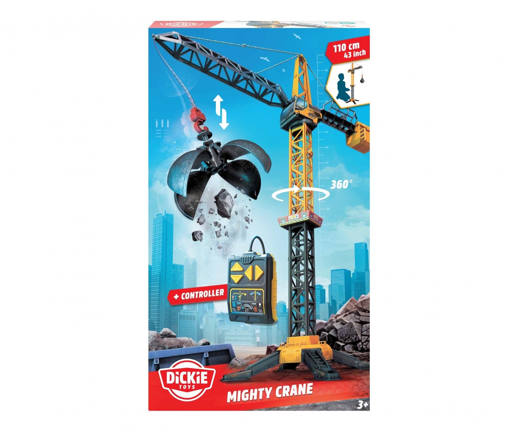 Dickie Toys Mighty Crane and Controller Playset