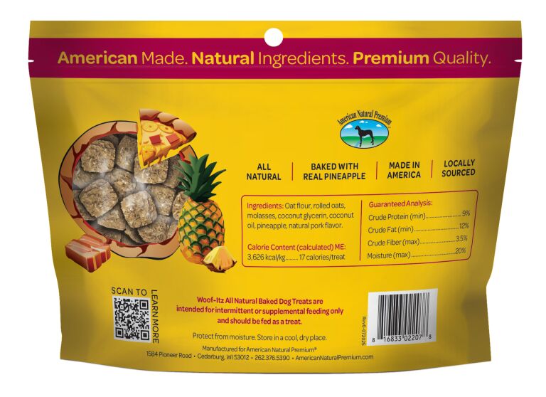 American Natural Premium Woof-Itz Dancin' Ham & Pineapple Treats