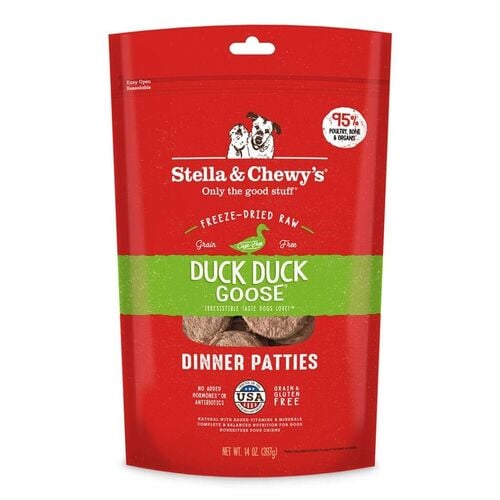 Freeze-Dried Raw Duck Duck Goose Dinner Patties Dog Food - 5.5 oz