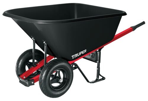 Dual Wheel Poly Wheelbarrow - 10 cu ft