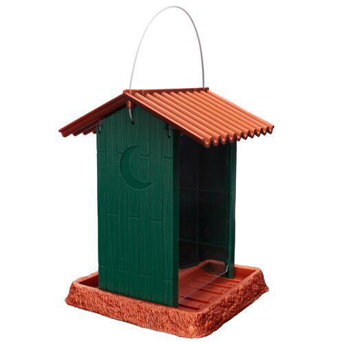 Green Hopper Style Birdfeeder