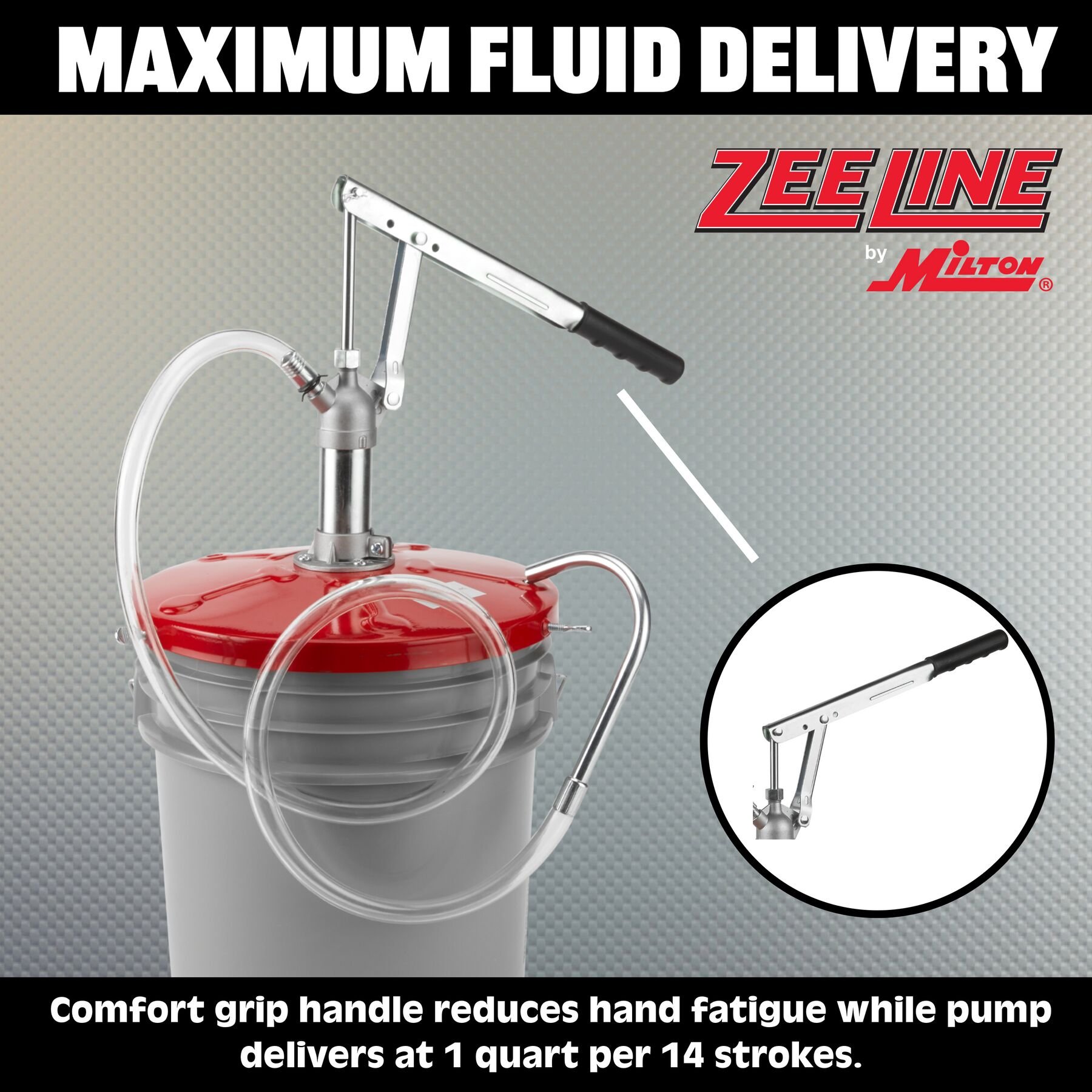 ZeeLine Powder Coated Gear Lube Pump with 4' Hose