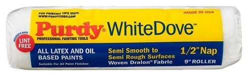 9 X 1/2" White Dove Paint Roller Cover