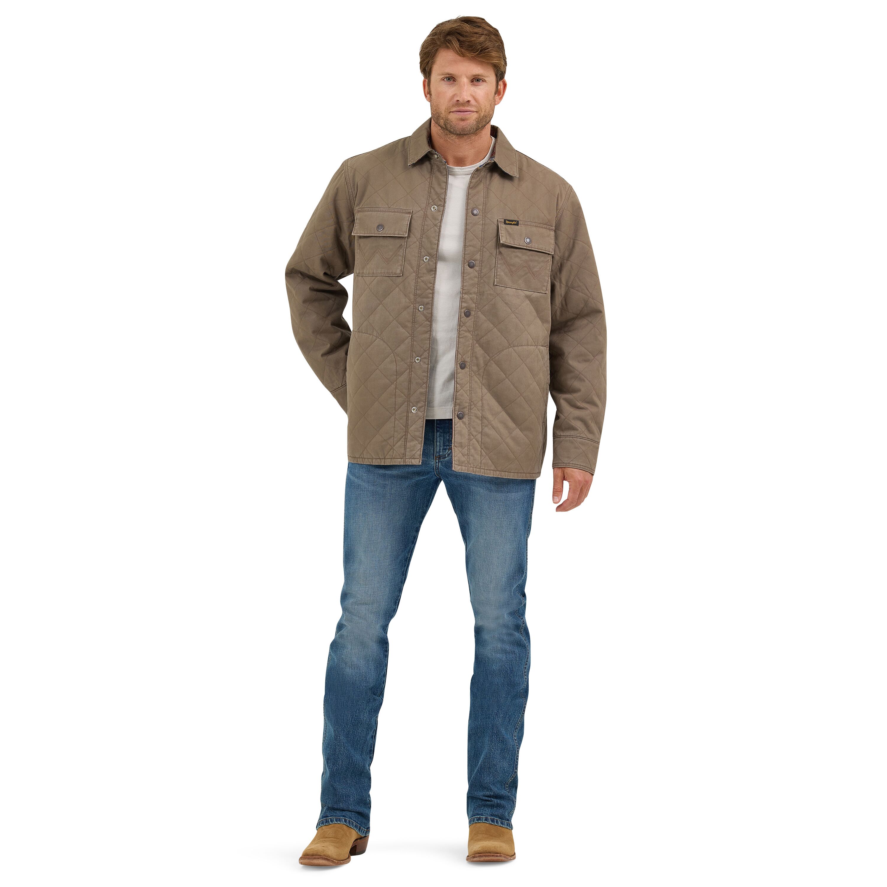 Wrangler Men's Reversible Quilted Shirt Jacket