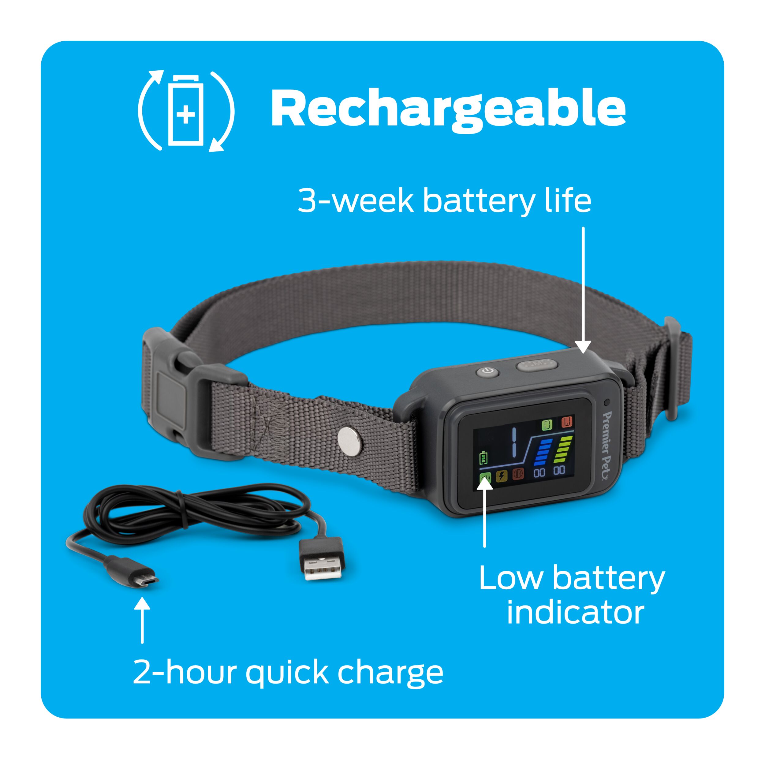 Training Collar Premier Pet Rechargeable Bark Collar Premier Pet