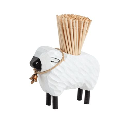 Sheep Wood Toothpick Holder