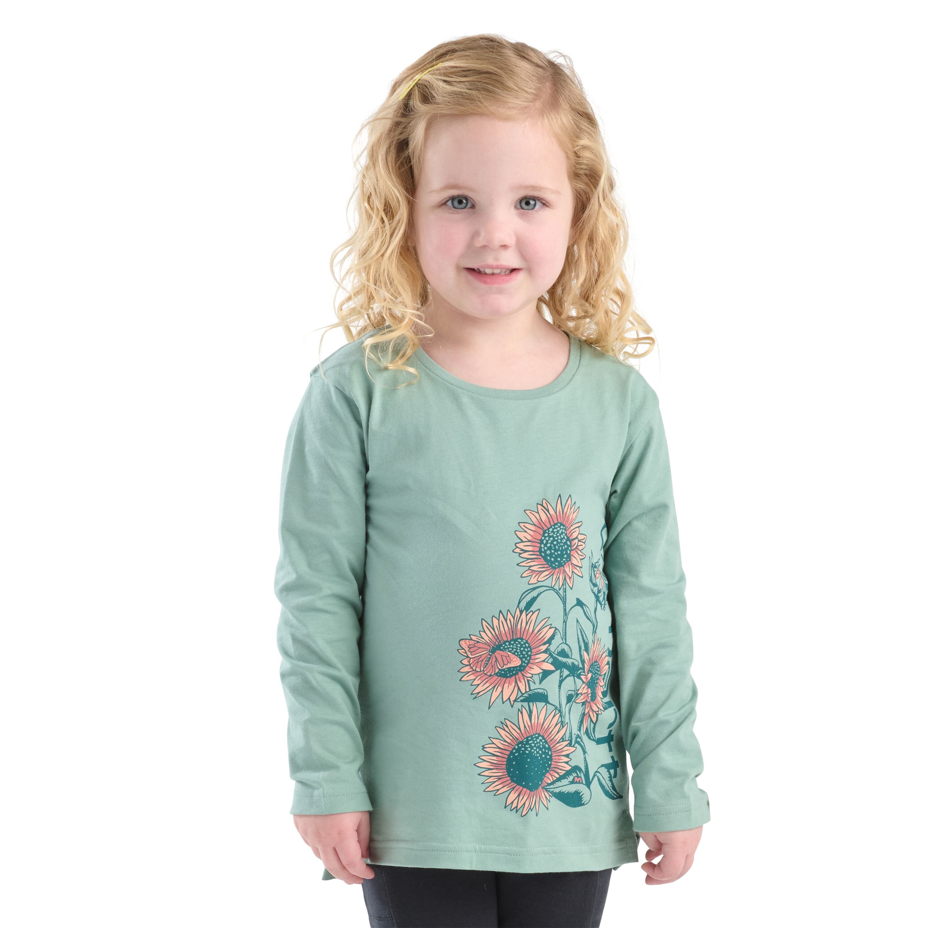 Girl's Long-Sleeve Sunflower T-Shirt
