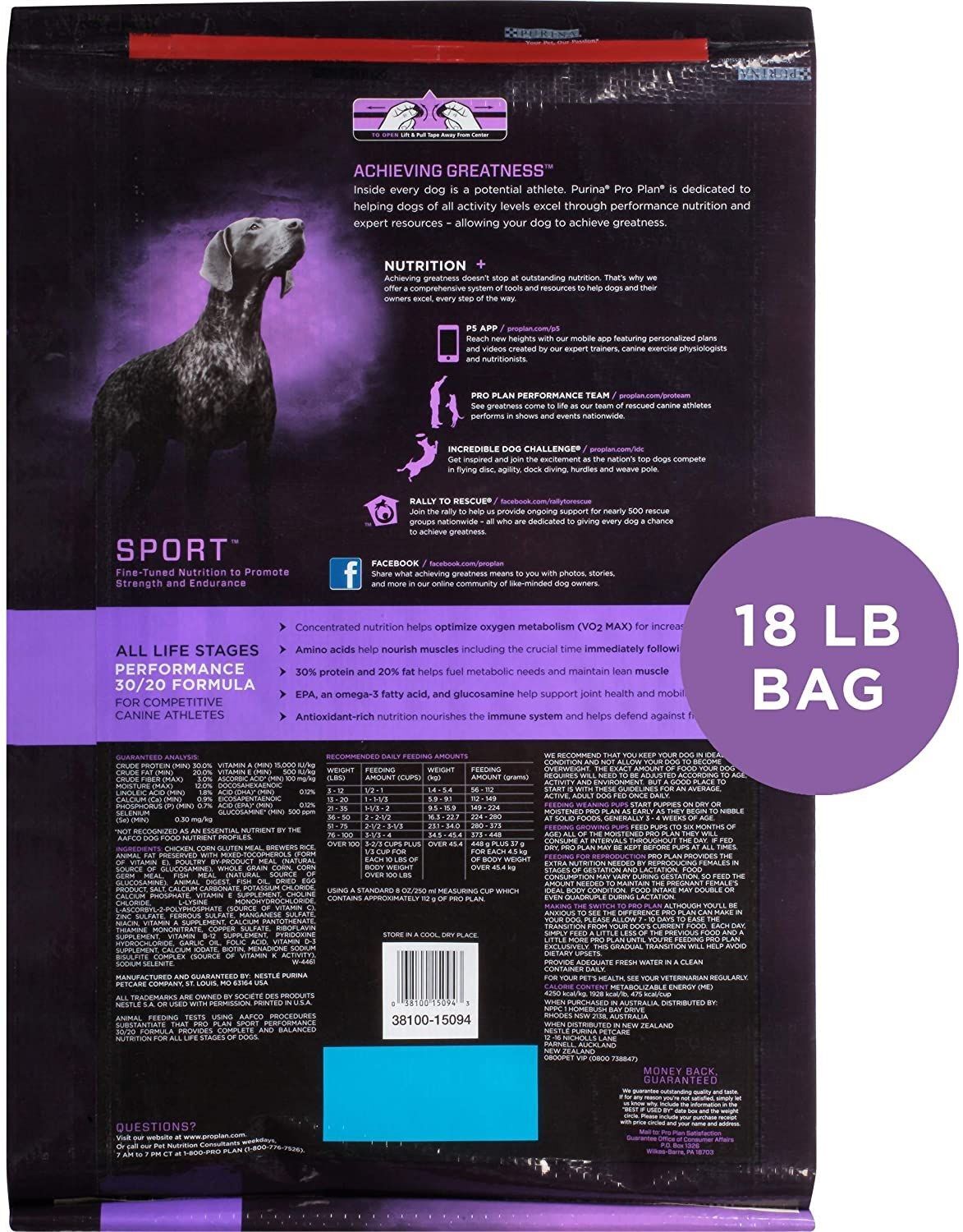 Purina Pro Plan Sport All Life Stages Performance 30/20 Formula