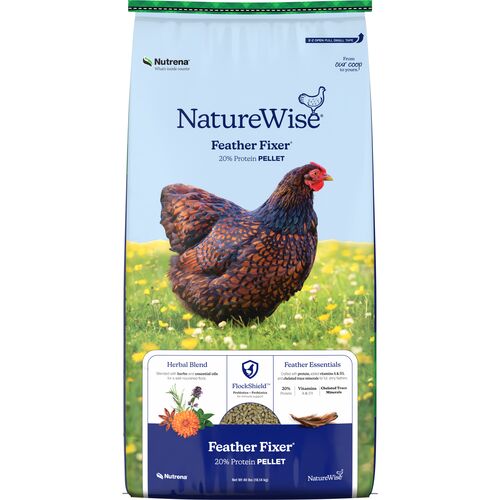 NatureWise 20% Protein Feather Fixer Pellet Poultry Feed - 40 Lb