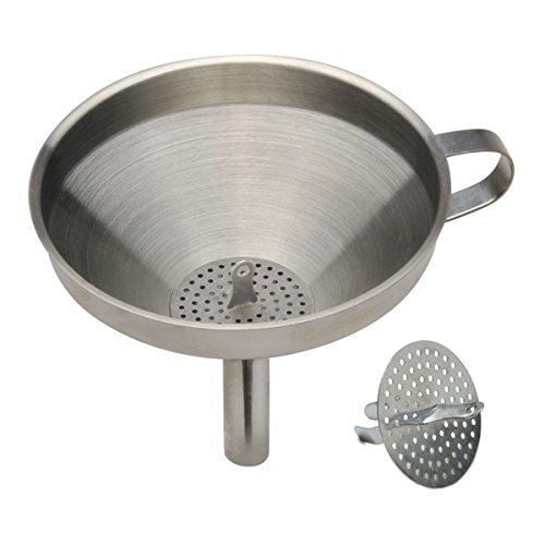 Stainless Steel Funnel with Strainer