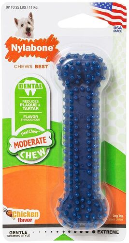 Dental Bone Regular Dog Chew Toy in Blue