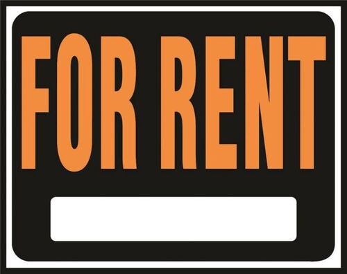 Jumbo Identification Sign, For Rent, 19 In W X 15 In L