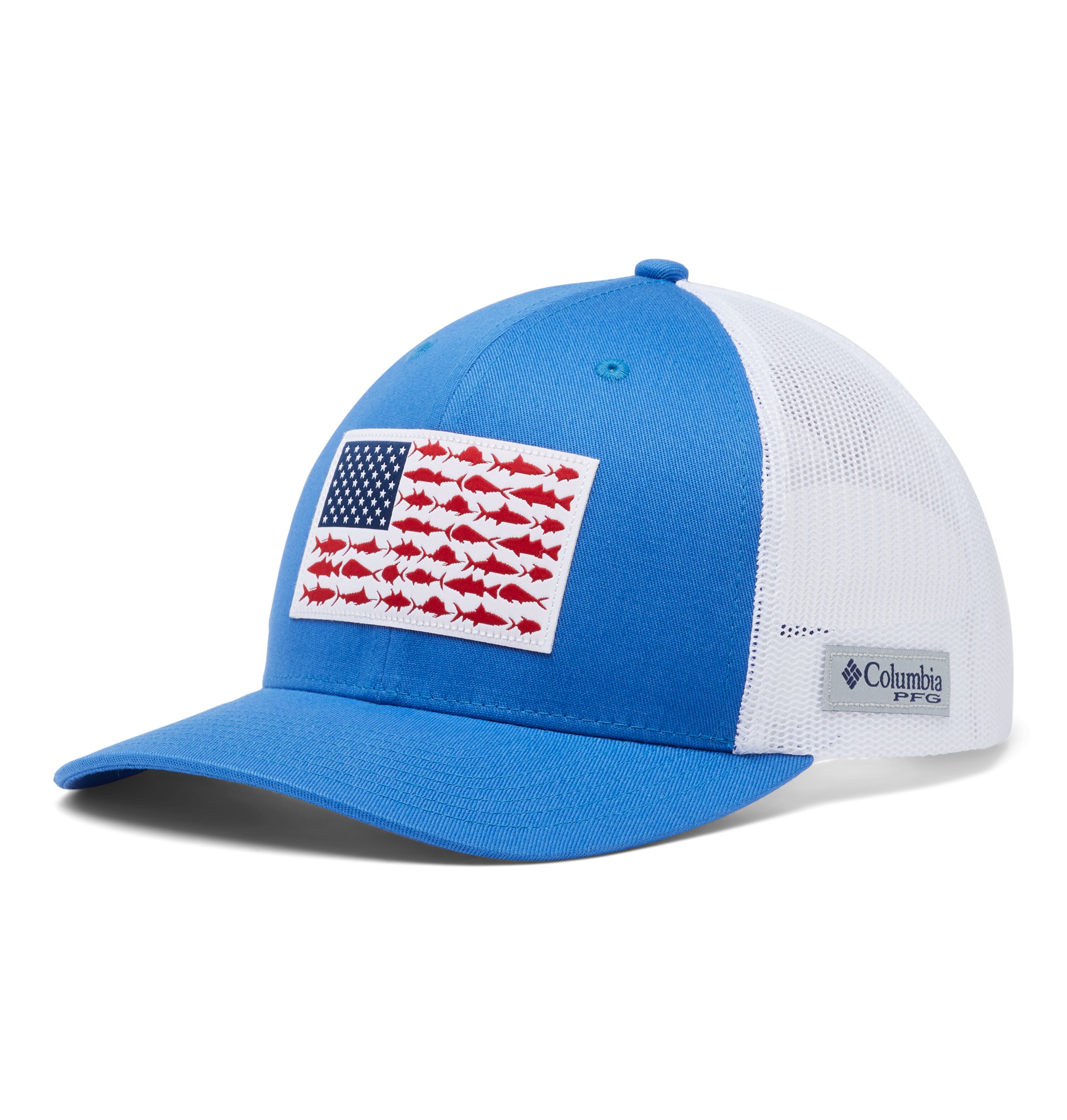 Men's High Crown Fish Flag Mesh Ball Cap