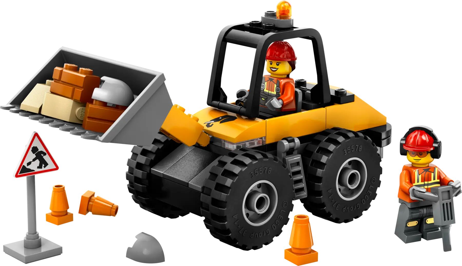 LEGO City Yellow Construction Wheel Loader