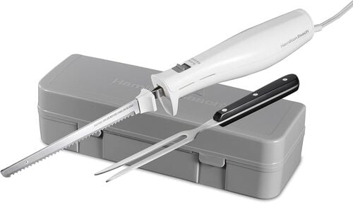 Electric Knife Set with Fork and Case