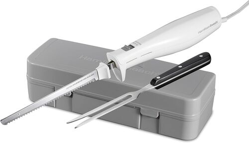 Electric Knife Set with Fork and Case