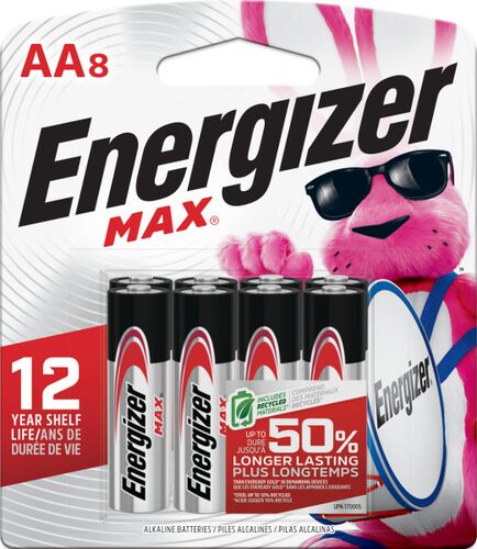MAX AA Alkaline Battery - 8 Pack