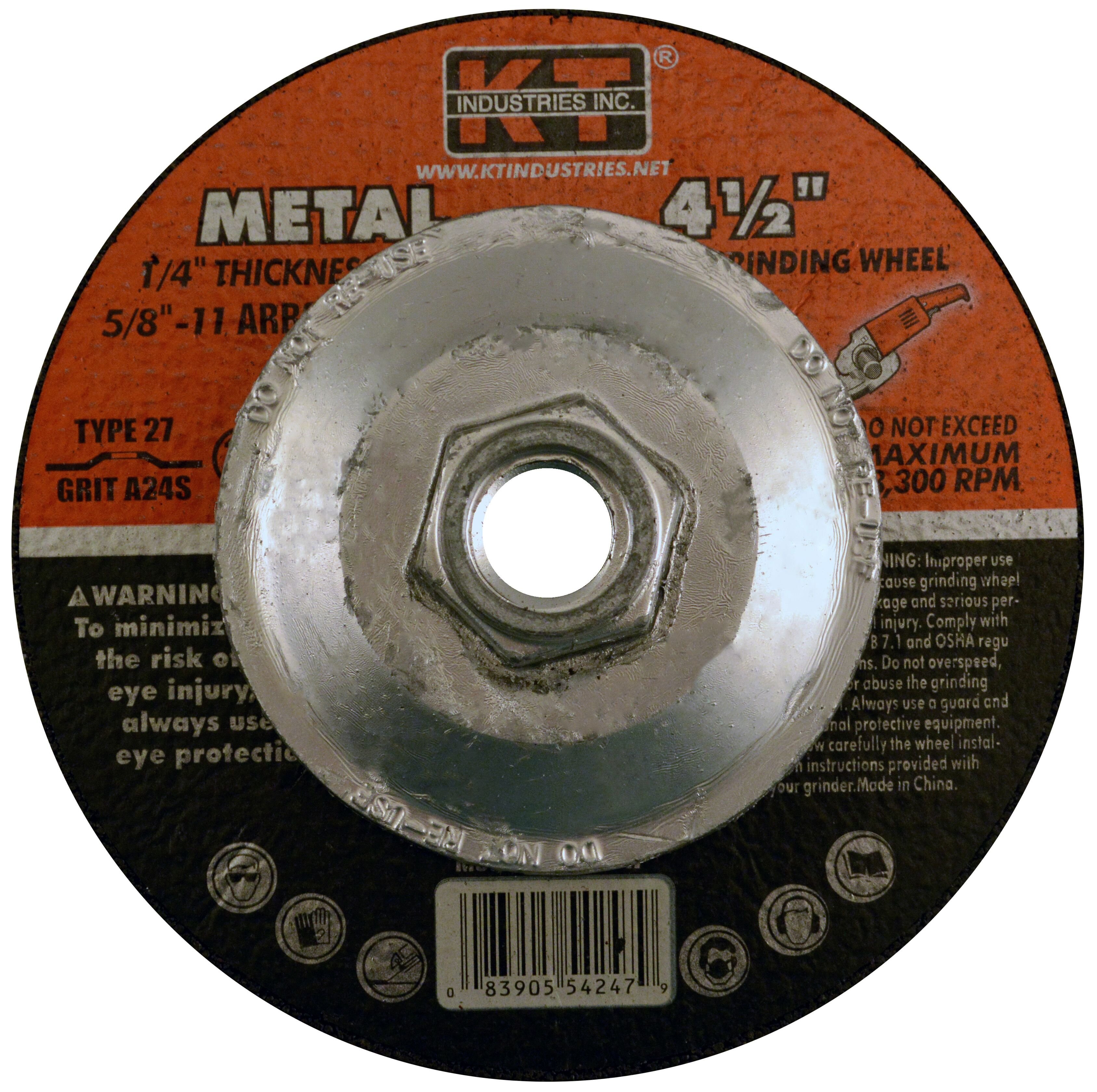 Type 27 Metal Grinding Wheel With Hub