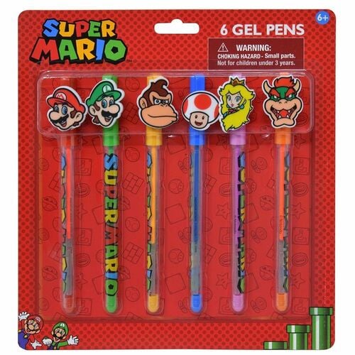 Super Mario Gel Pens - 6-Pack