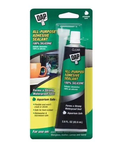 Silicone All-Purpose Adhesive Sealant (Aquarium Safe) in Clear - 2.8 oz