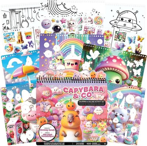 Capybara Sticker and Coloring Kit