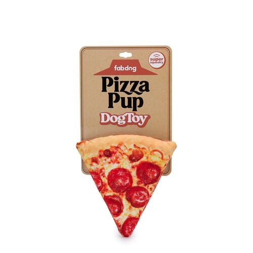 Pizza Pup Slice Squeaky Stuffing-Free Plush Dog Toy